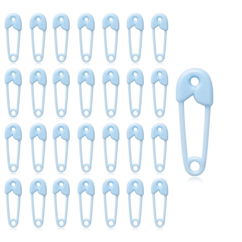 JUXINGDAZYF 144 Pieces of Plastic Safety Pin Girl Baby Shower Preferred Charm (Blue) - Image 1
